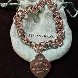 Authentic Tiffany & Co. Heart Tag Charm Bracelet